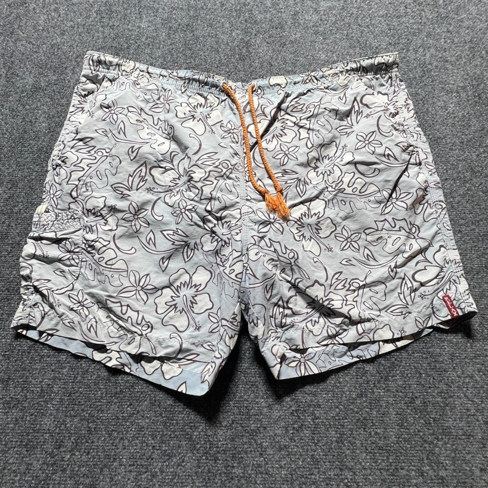 Tommy Bahama Relax Mens XL Swim Trunks Blue Floral Mesh Liner Shorts